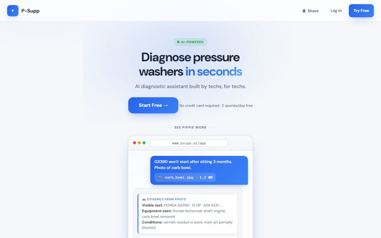 psupp.ai site preview